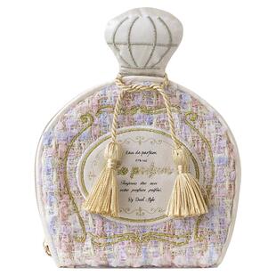 小香风粗花呢香水瓶首饰包戒指手镯项链首饰收纳盒便携旅行整理袋