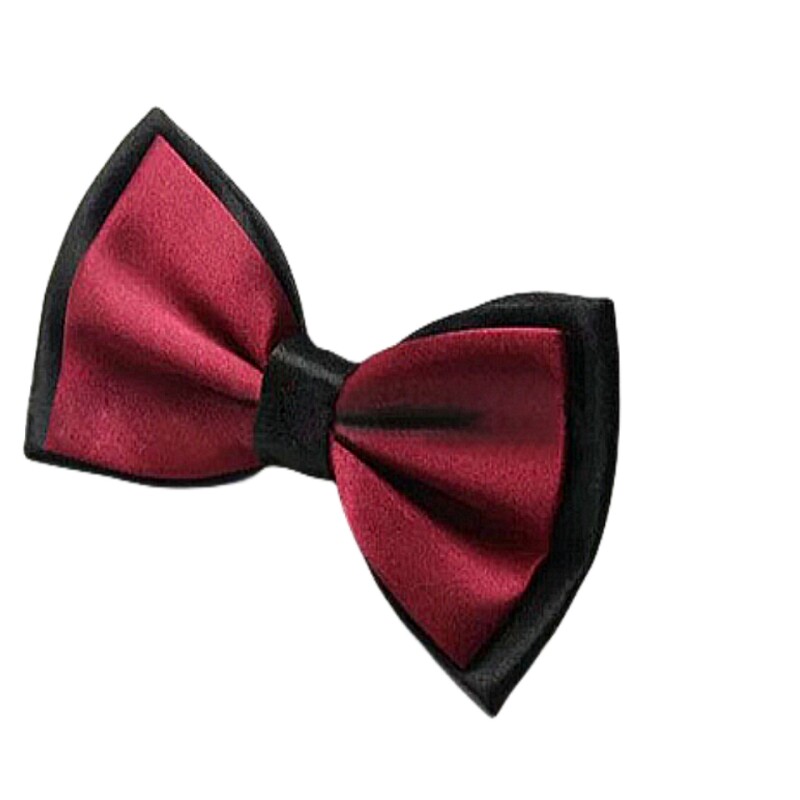 男式结婚派对纯色BOWTIE双领结