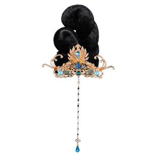 异域敦煌儿童飞天造型发髻古风演出舞台造型假发汉服头饰组合套装