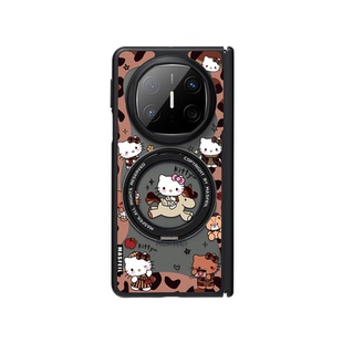 MASFEIL × KITTY豹纹适用于华为matex6手机壳折叠屏新款matex5典藏版保护套x3磁吸带支架X6高级感简约