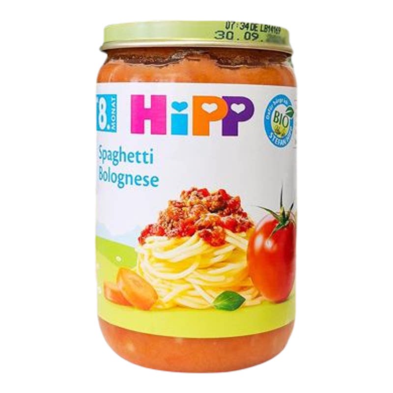 喜宝HiPP婴幼儿辅食肉泥220g8月+西红柿胡萝卜牛肉意面无腥味辅食