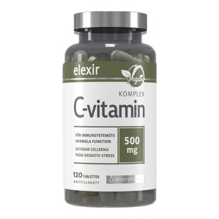 [国内现货]瑞典elexirpharma维生素C500mg抗氧生物类黄酮现货速发
