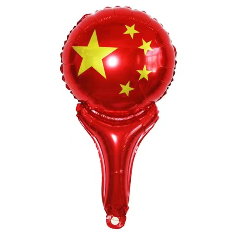 发光旗帜十一国庆手持小旗手摇旗五星红旗闪光荧光棒公司活动礼品