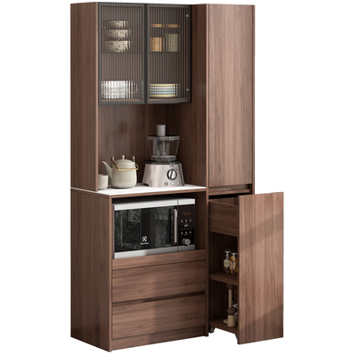 现代简约岩板餐边柜抽拉储物柜一体靠墙客厅茶水柜电器柜7G371