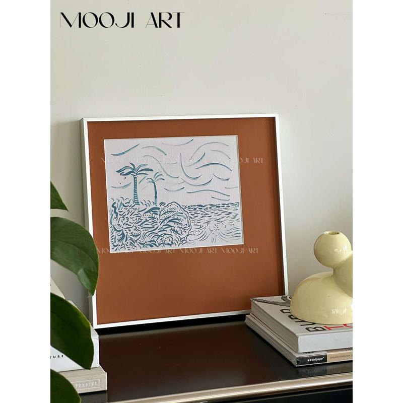 木吉小众当代艺术客厅背景墙卧室餐边柜高级感装饰画组合挂画