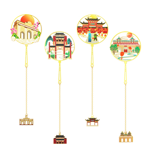 南京景点金属书签礼盒夫子庙中山陵玄武湖古典文创旅游纪念品礼物