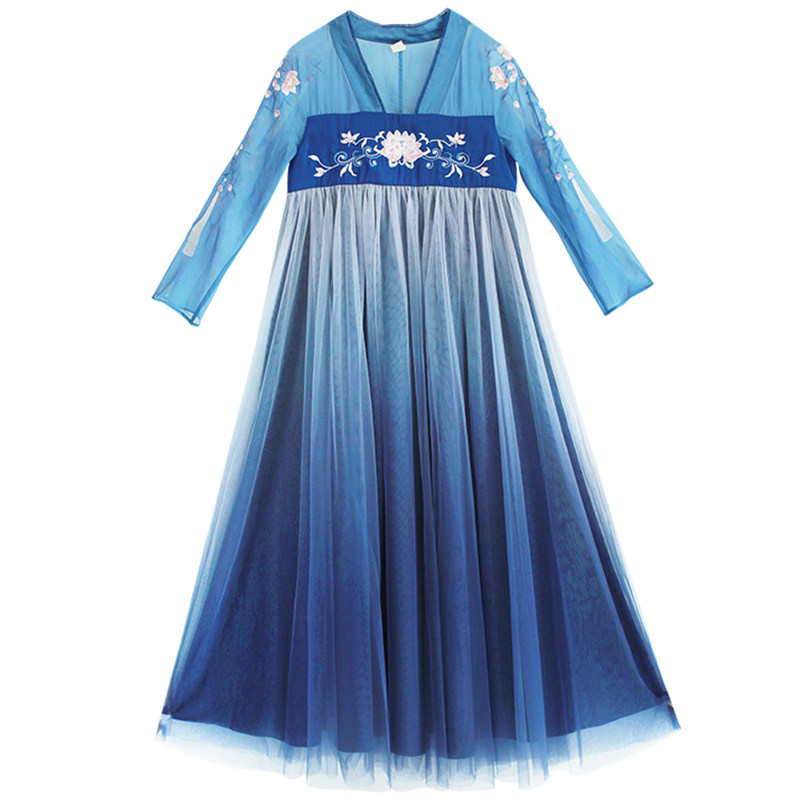 秋装汉服齐胸襦裙汉元素连衣裙女