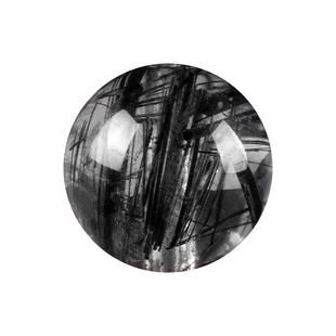 5A天然奶油体黑发晶散珠diy水晶饰品配件单珠串单颗发晶男款配件