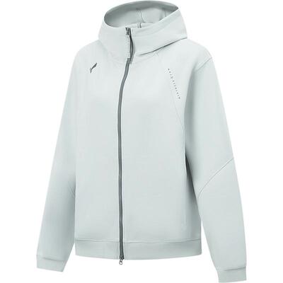 李宁宽松连帽女开衫连帽卫衣