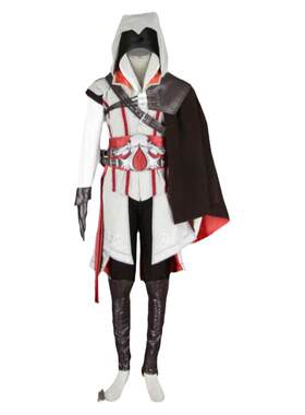 cosplay男装*刺客信条II埃齐奥白色黑色套装