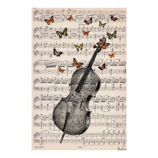 复古蝴蝶明信片房间艺术墙面贴拍照道具手账素材生物学家装饰卡片