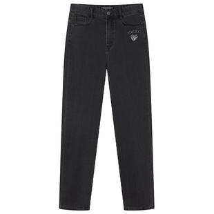 TeenieWeenie小熊奥莱女装牛仔裤冬季休闲通勤简约休闲裤子