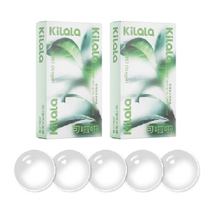 可啦啦kilala水优氧透明隐形近视眼镜月抛小直径美瞳非日抛