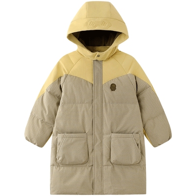 英氏羽绒服冬季长款连帽外套男宝