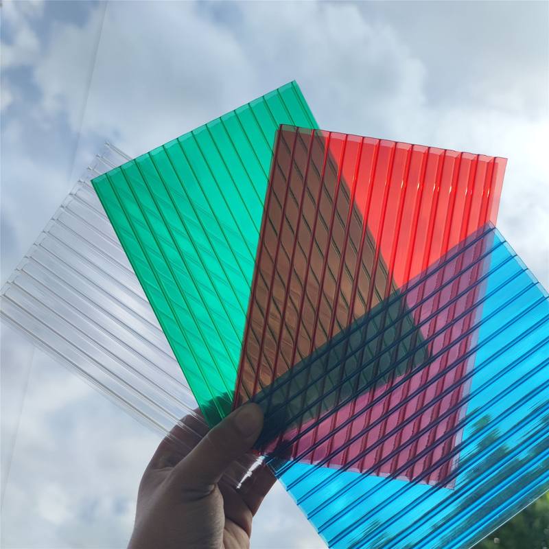 PC10mm阳光板透明户外遮阳雨棚双层中空阳光板经典款