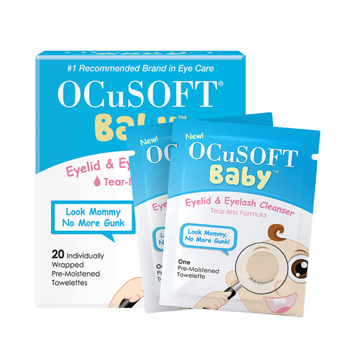 【儿童专用】OCuSOFT儿童眼部清洁湿巾 温和配方分泌物多揉眼睛