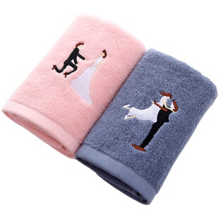 2025新款情侣毛巾纯棉创意一对陪嫁洗脸家用结婚红色伴手礼喜庆