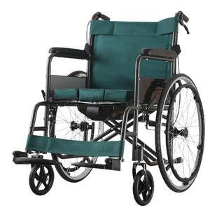 家用助力轮椅老年人专用带坐便残疾人手推代步车折叠轻便医院同款