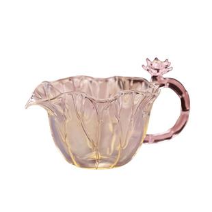 熏银手作高颜值玻璃公道杯提梁具晶焱幽梦女款耐高温功夫茶分茶器