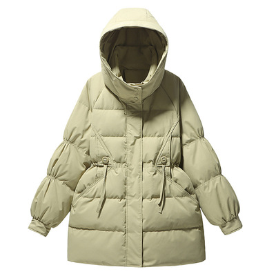 羽绒服女200斤胖mm中长款厚外套