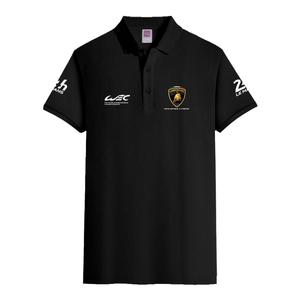 兰博基尼车队服勒芒WEC赛车服汽车迷polo衫男女带有领短袖t恤半袖
