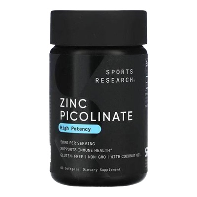SportsResearch吡啶甲酸锌健康代谢高含量锌补充骨骼活力机体抵御