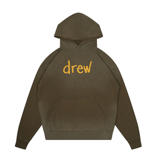 drew house手写字母刺绣宽松连帽卫衣