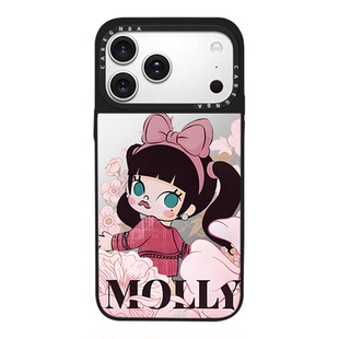 CAREGNBA甜酷少女莫莉MOLLY适用苹果16ProMax手机壳iPhone17相机键全包15pro磁吸14plus镜面13防摔12网红11女