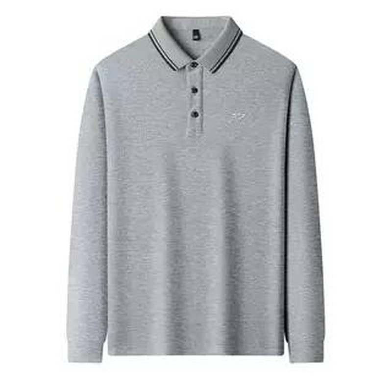 正品意大利长袖纯棉男POLO衫