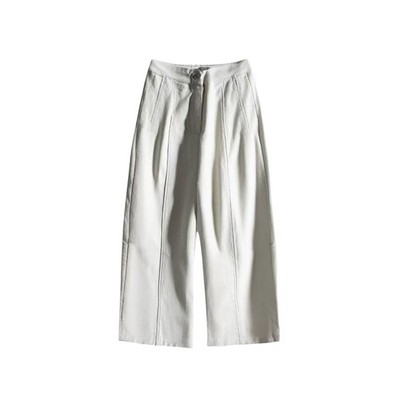 绝了！白色灯芯绒裤子巨好穿~