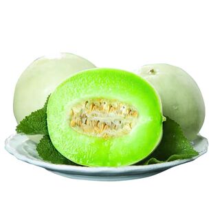 恬果枝上海南玉菇甜瓜新鲜水果当季整箱蜜瓜香瓜净重4.5/8斤翡翠