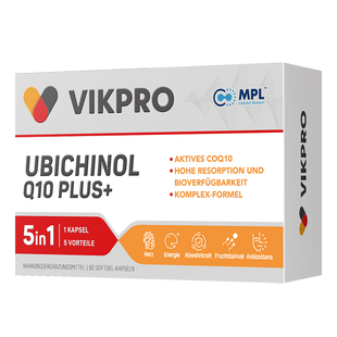 德国VIKpro专利还原型辅酶q10辅酶素50mg进口中老年养护心脏60粒