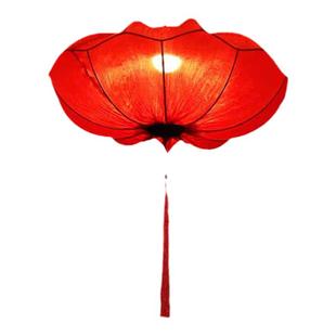 新中式荷叶荷花灯中国风灯笼婚庆走廊餐厅茶楼火锅店仿古布艺吊灯