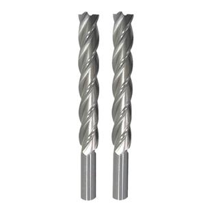 台湾加长白钢铣刀特长高速钢加硬全磨立铣刀2刃4刃150L200L250L35