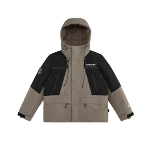 太平鸟男装 冬季新款户外工装连帽cordura鹅绒羽绒服男BWACD4383