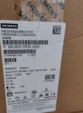 议价6SL3210-1PE22-7UL0西门子G120变频器11KW现货6SL32101PE227U