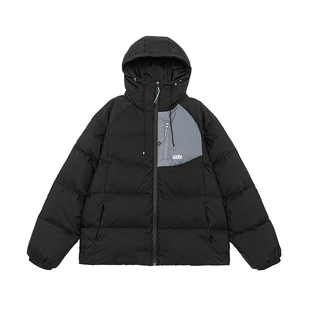 GOGOSOON羽绒服男2025新款冬季青少年外套面包服潮拼色90白鸭绒Q
