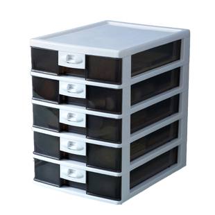 办公室桌面收纳盒抽屉式透明带锁收纳柜文件文具a4防尘整理置物