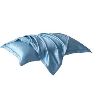 太湖雪单面桑蚕丝枕套19姆米纯色飞边真丝枕套AB面轻奢高端