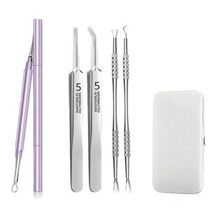 粉刺针扭盖超尖细胞夹美容院专用挤痘痘黑头闭口清理工具套装