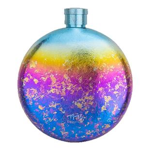 钛途TiTo纯钛酒壶圆形150ml户外酒具复古便携式迷你白酒洋酒喝酒