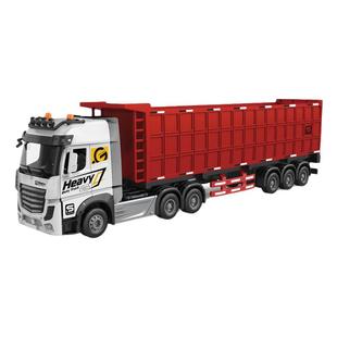 儿童电动遥控玩具车超大集装箱货柜车双层运输卡车带灯光音乐礼盒