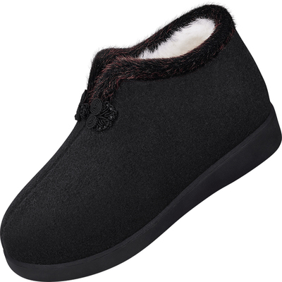 老北京布鞋女冬加绒加厚羊毛保暖