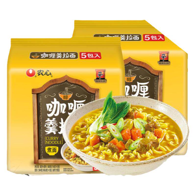 农心咖喱羹拉面116g*5袋