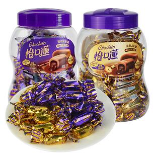 怡口莲太妃糖253g桶装儿童夹心软糖巧克力夹心糖果零食结婚喜糖