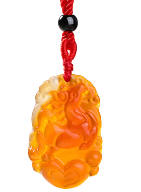 妙韵无染色天然红玛瑙生肖吊坠