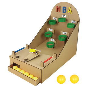 幼儿园玩教具益智投篮材料变废为宝手工制作diy半成品废物利用