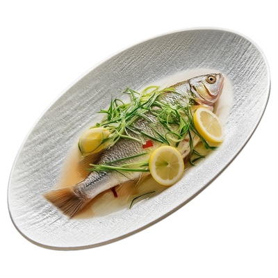 鱼盘家用蒸鱼盘子轻奢高级感