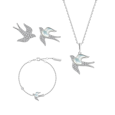 CIGALONG飞燕耳钉不对称耳饰