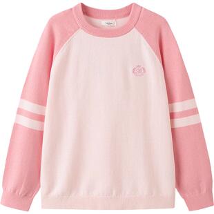 巴拉巴拉亲子装儿童针织衫男童女童毛衣春秋款童装宝宝纯棉打底衫